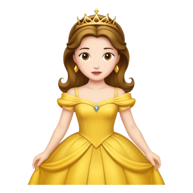 Belle princess with yellow dress sticker