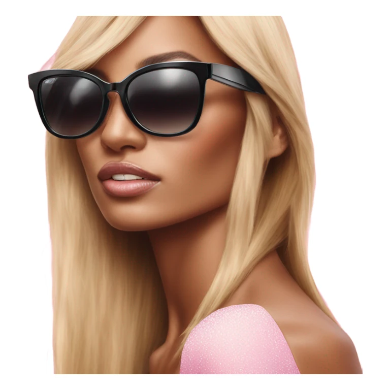 Photo of Victoria secret model posing with sunglasses  sticker