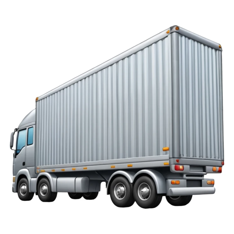 semi-truck trailer emoji long cargo section without cab sticker
