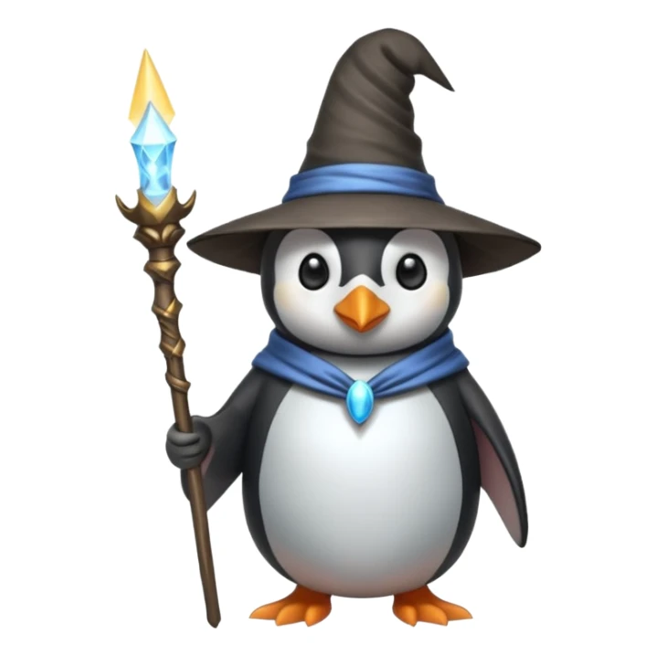 Penguin Wizard sticker