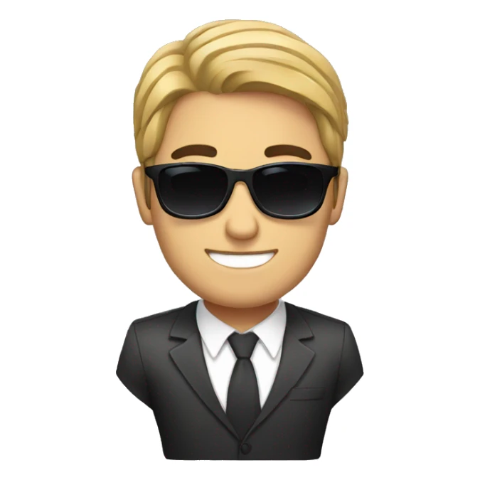 handsome business man with black hair and sunglasses  sticker