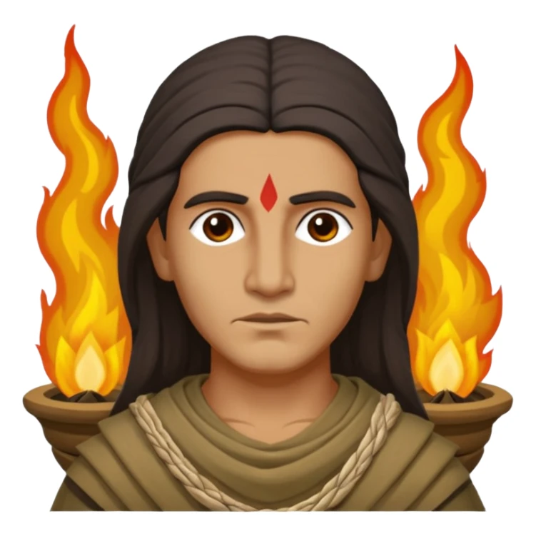 Calanus the Indian sage in 327 before a funeral pyre sticker