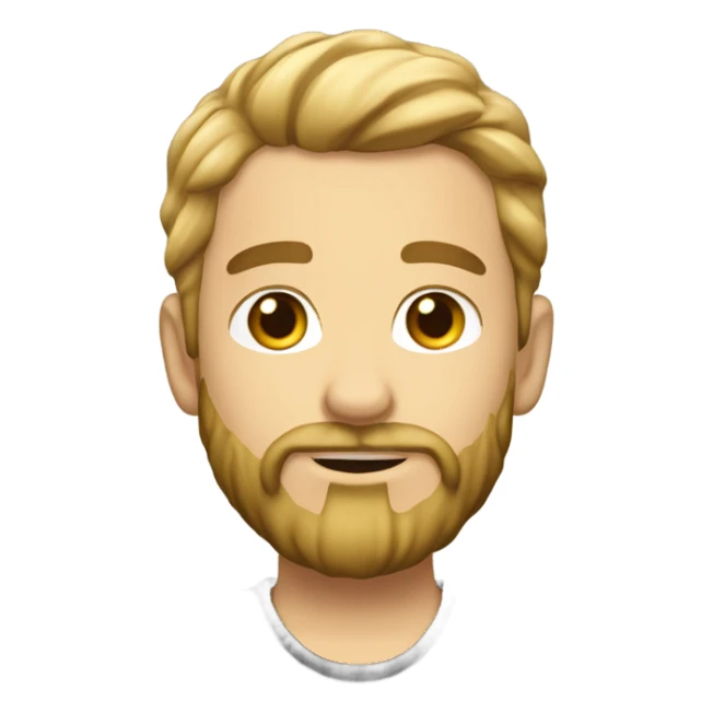 Garçon avec les cheveux long et blond et une barbe rasé sticker