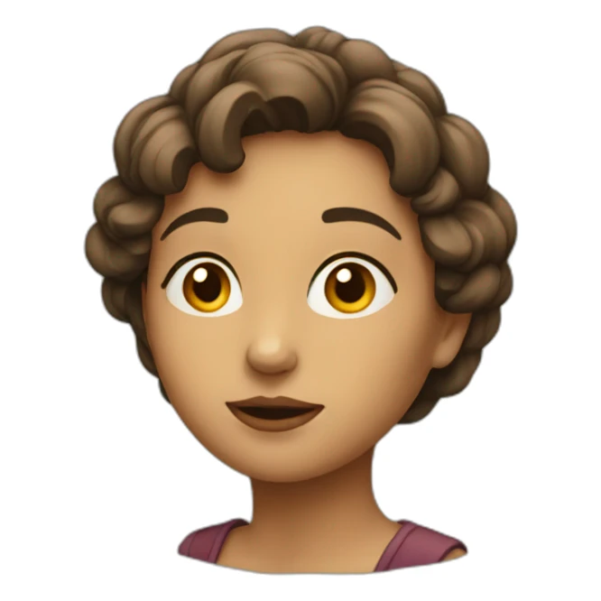 thoughtful woman and looking up thinking sticker