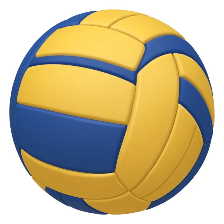 Pelota de voleibol azul amarillo y boanco sticker