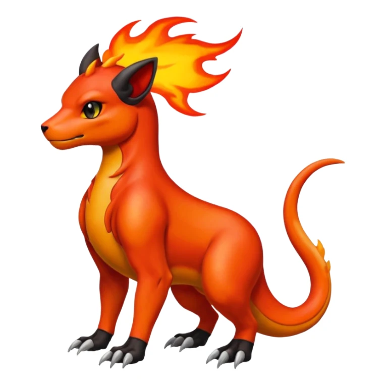 Houndoom-Charmeleon-Fakémon-hybrid-creature (full body)  sticker
