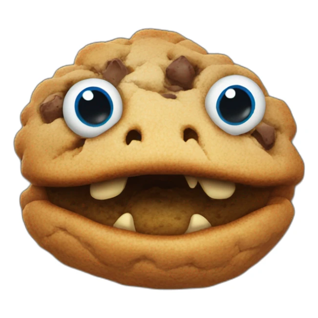 cookie monster tyrannosaurus rex hybrid sticker