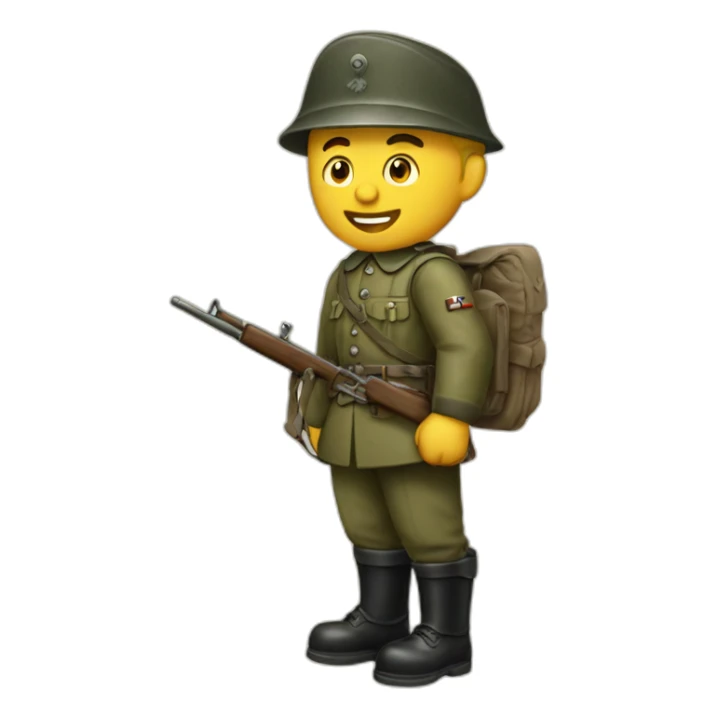 German vintage soldier doing his job sticker