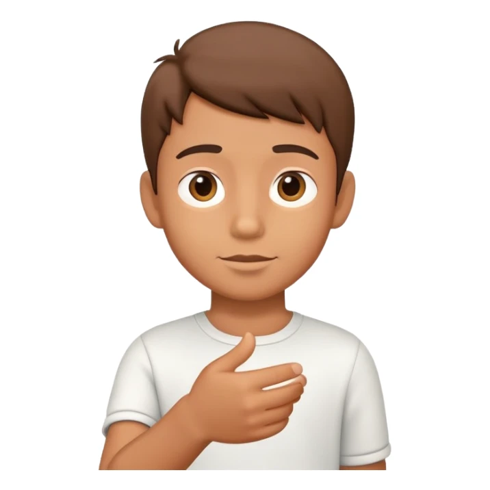 generate realistic detailed boy with hi hand 3d style sticker