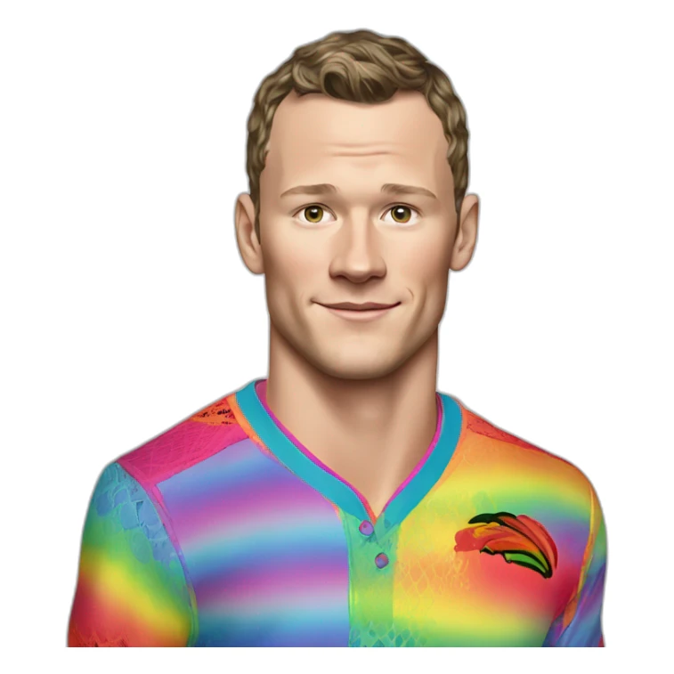 Disco Jonathan Toews wearing rainbow lace shirt sticker