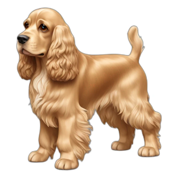 Dog-golden-english-cocker-spaniel-full-body-standing sticker