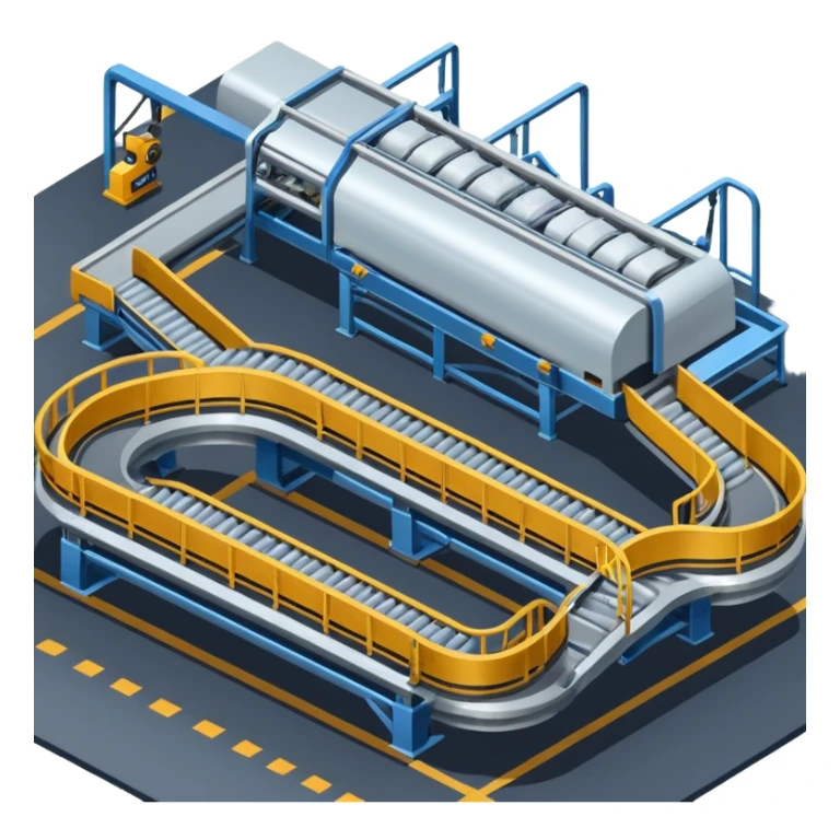 automobile plant with a conveyor sticker