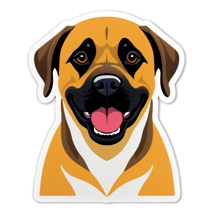 Black mouth cur dog sticker