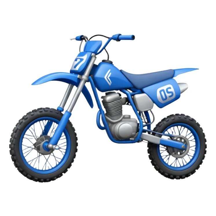 dirt bike blue  sticker