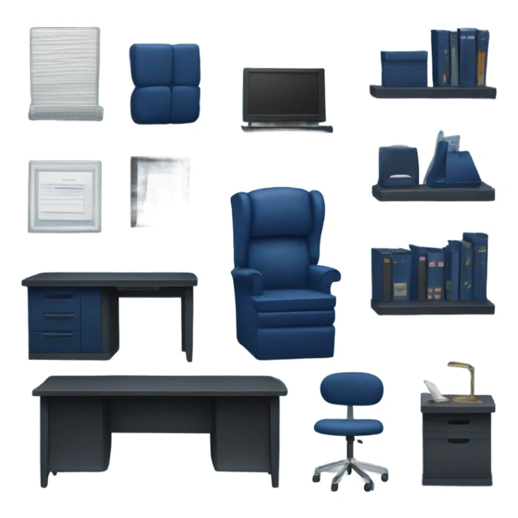 dark blue office sticker