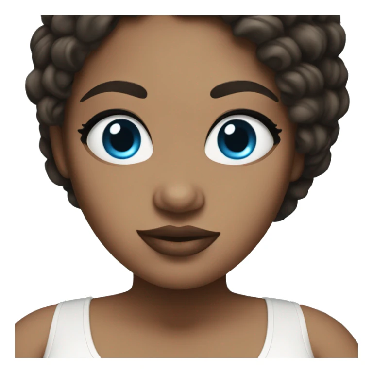 brunette plus size pregnant white woman with blue eyes sticker