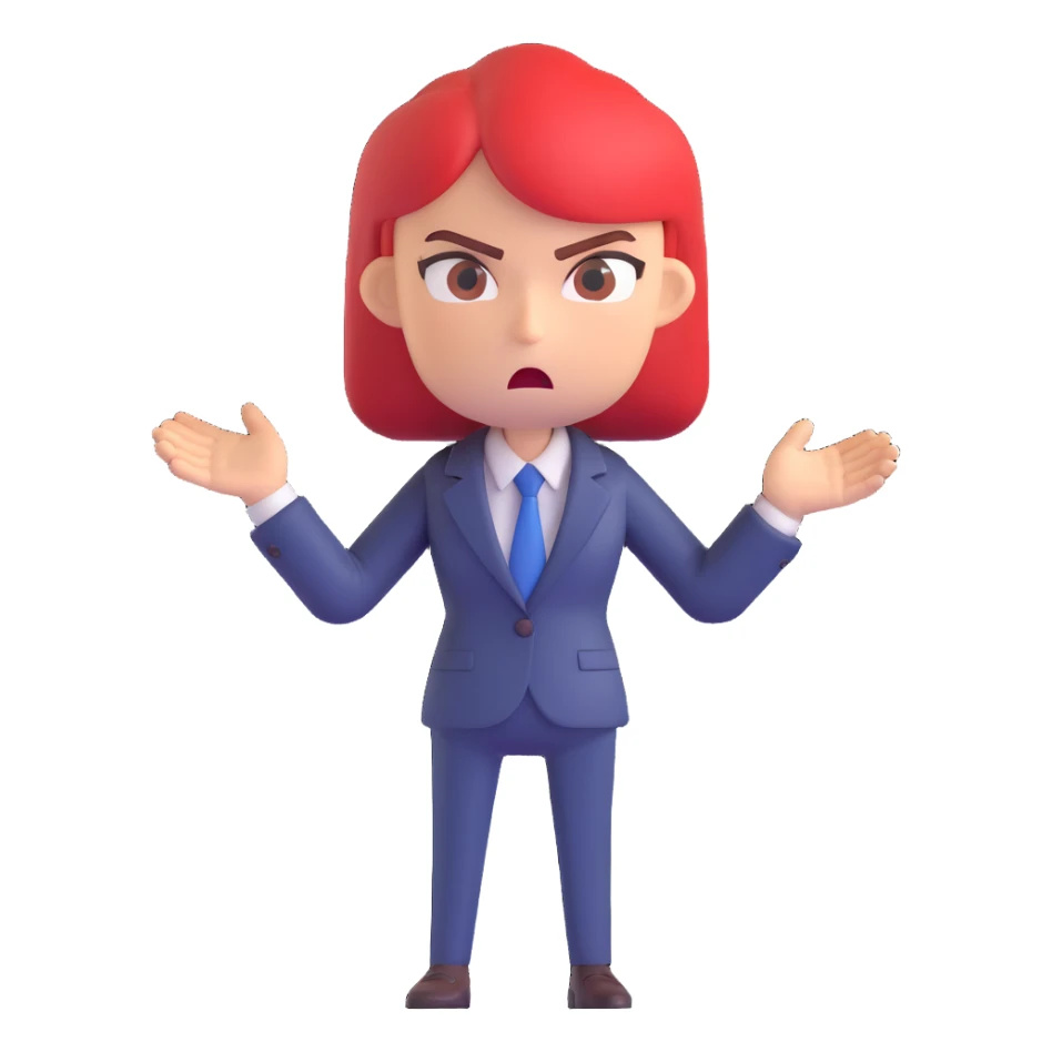 angry business secretary sticker