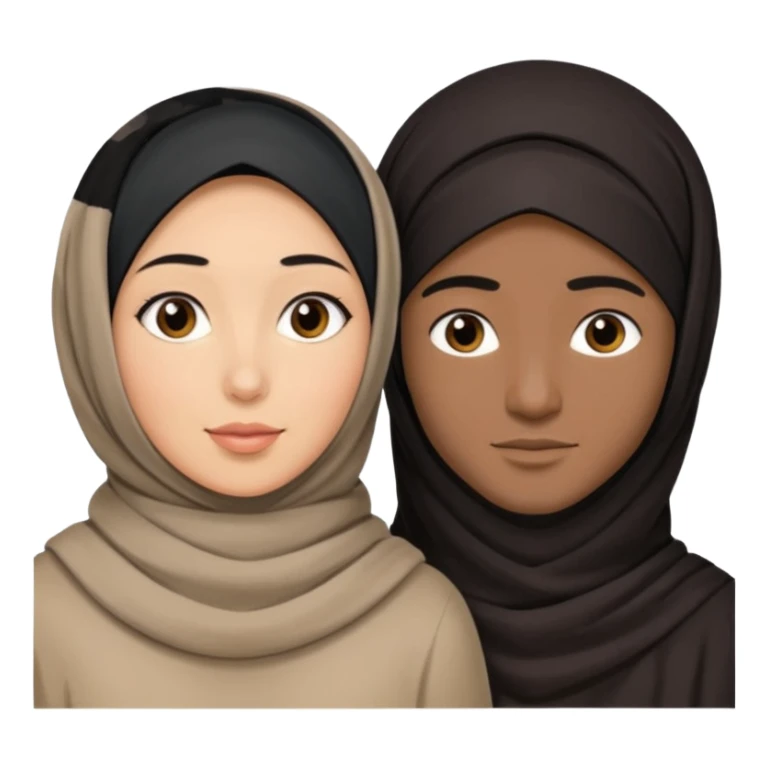 Mixed hijabi wife black husband black hair  sticker