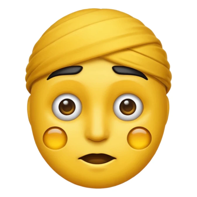 Emoji fatigué avec des cernes sous ses yeux et un expression de paresseux sticker