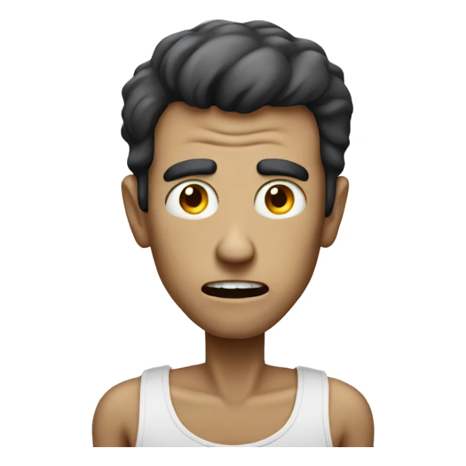 scary man who is skinny  sticker