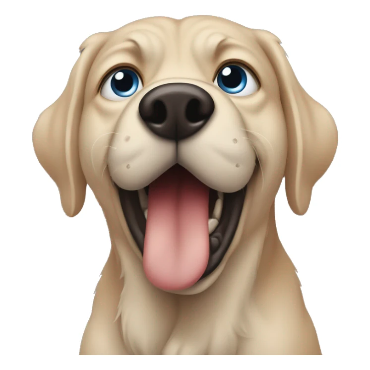 Perro llorando con lágrimas en los ojos  sticker