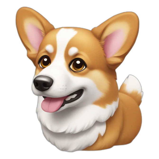 corgi like dog but more white so not a corgi sticker