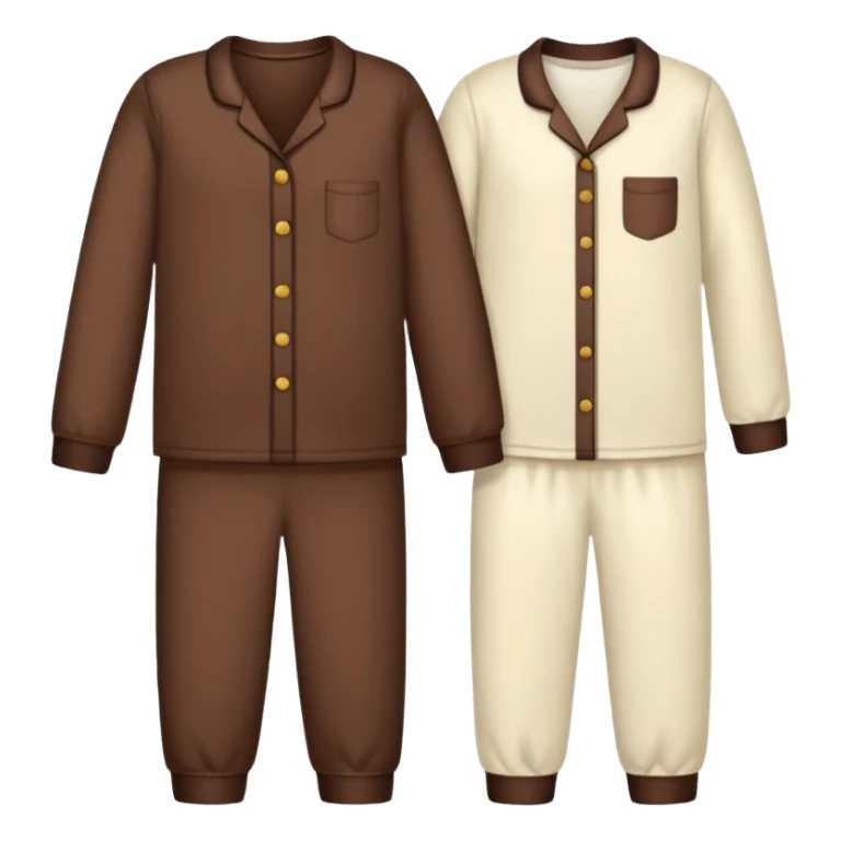  Dark brown and cream color pajamas sticker