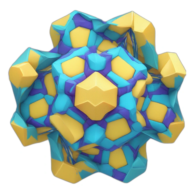 a chiral irregular icosagon (20-sided polygon) with fourfold (90°) rotational symmetry sticker