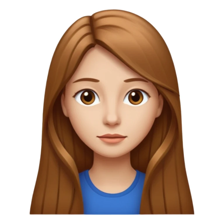 I capelli devono essere lunghi lisci castano chiaro  sticker