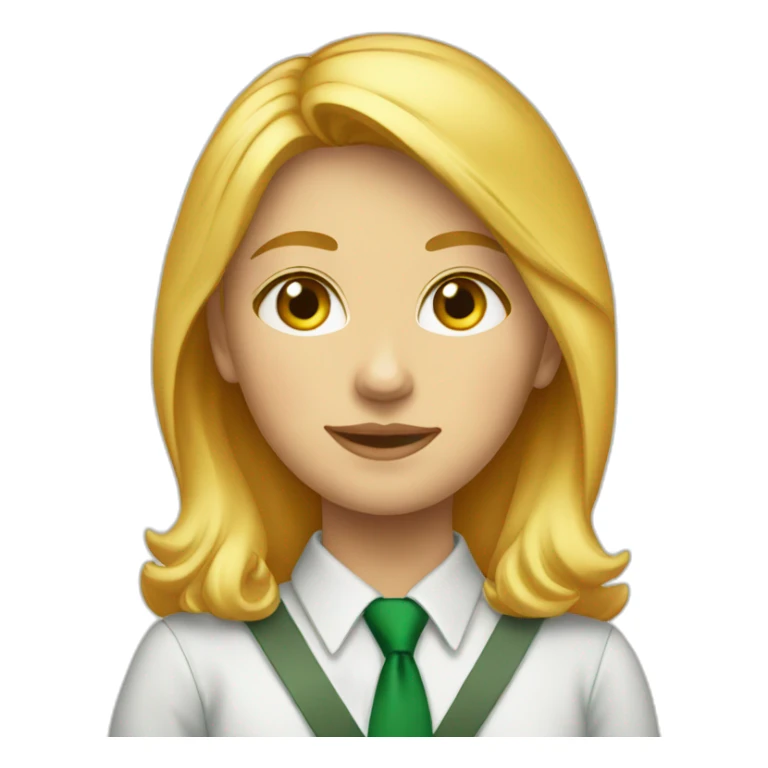 Blonde_girl_pioneer_in_green-orange_tie sticker