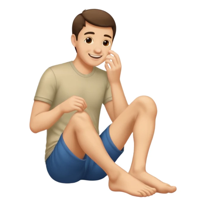 Man Sniffing his feet sticker