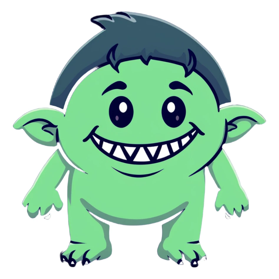 Classic troll face meme with creepy smile, popular on YouTube sticker