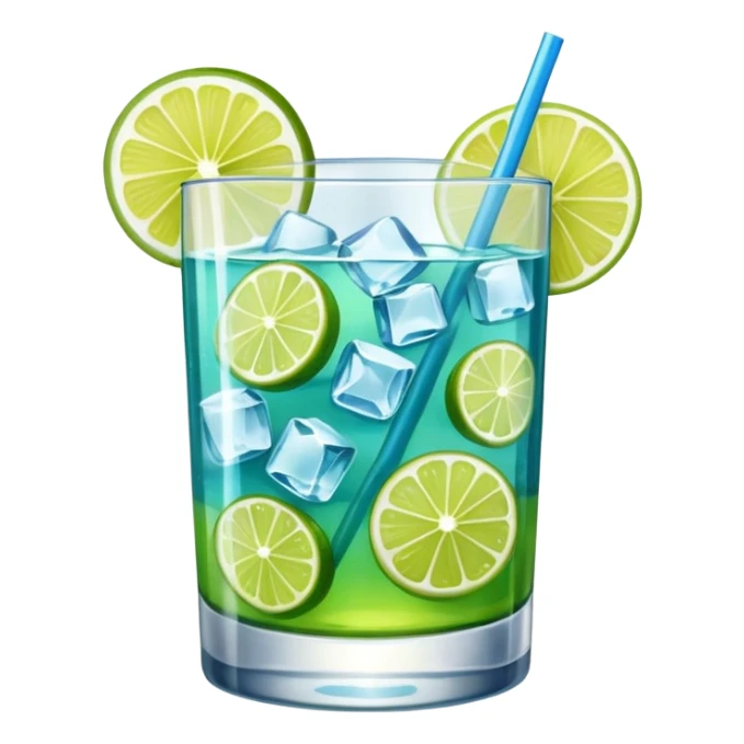 a glass of summer cocktail sticker