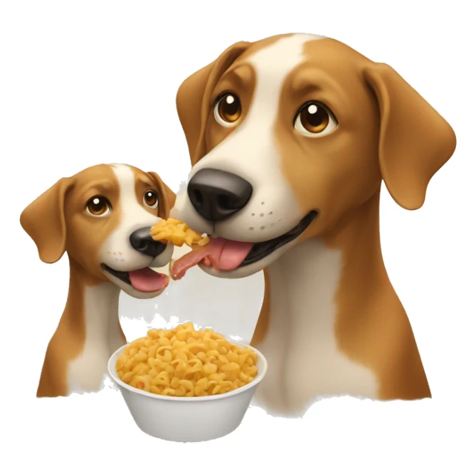 dog eating dog sticker