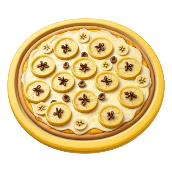 very yellow banana pizza top down sticker