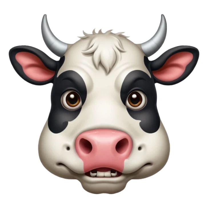 tattooed-scary-looking-cow-with-heavy-face-tattoes sticker