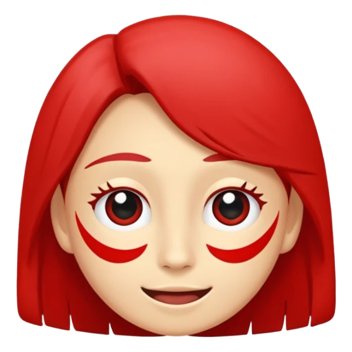 Expresión de felicidad color rojo con centellas y rayos sticker