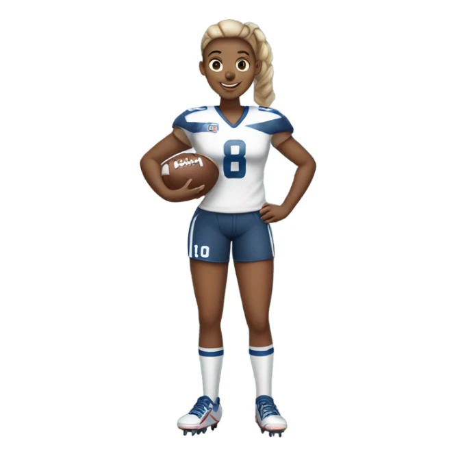 Football girl sticker