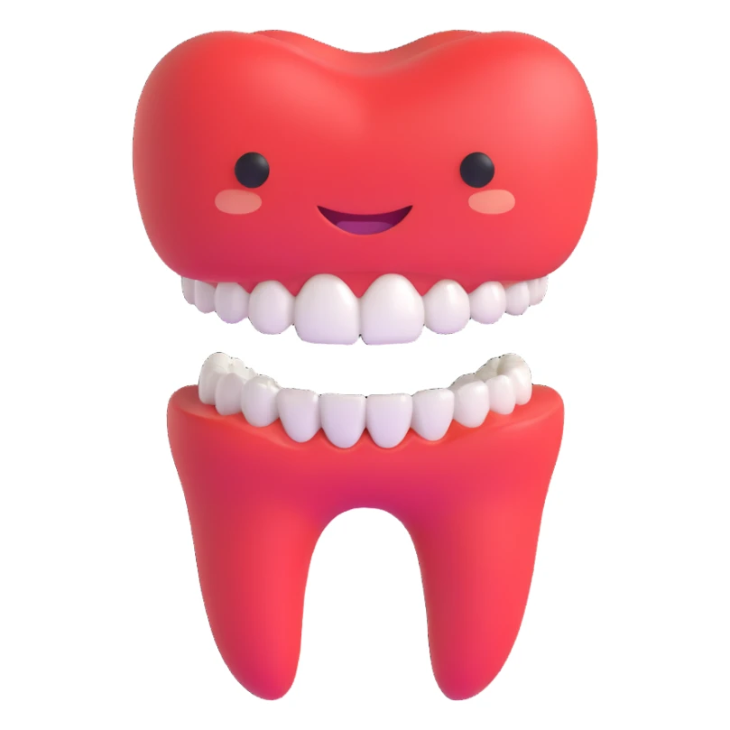 smiling tooth with braces, orthodontics theme, clean and friendly sticker