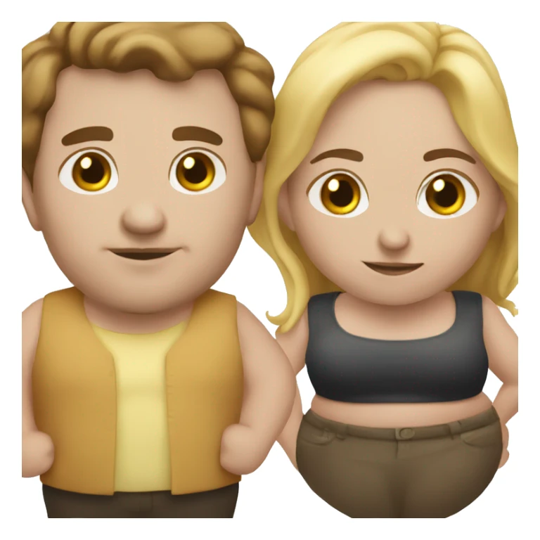 A couple of fat people  sticker