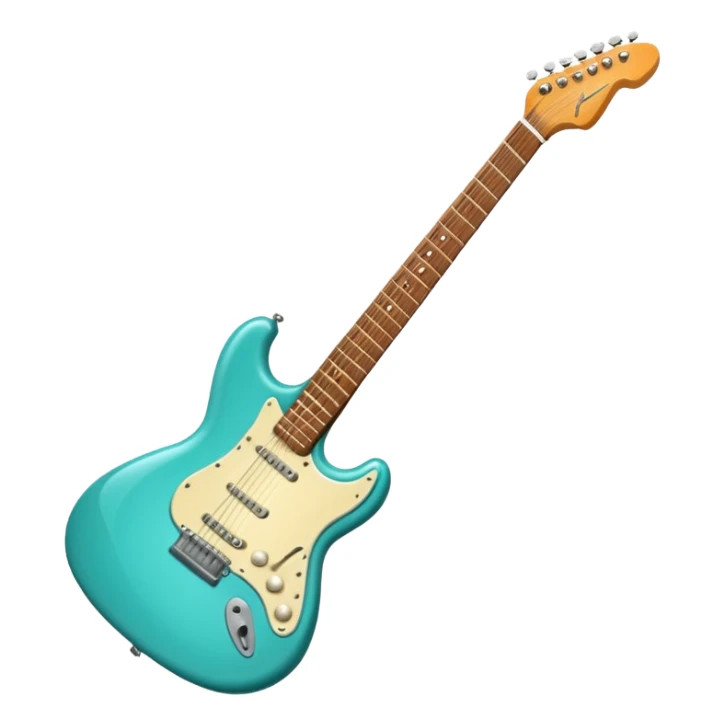 Electric guitar 1950s retro turquoise sticker