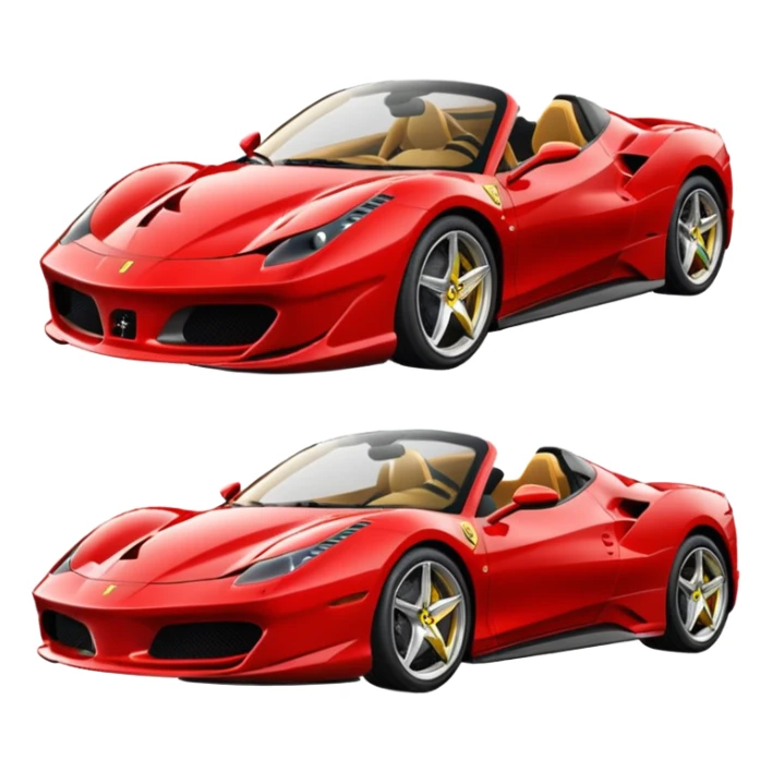 Red Ferrari sports car sticker
