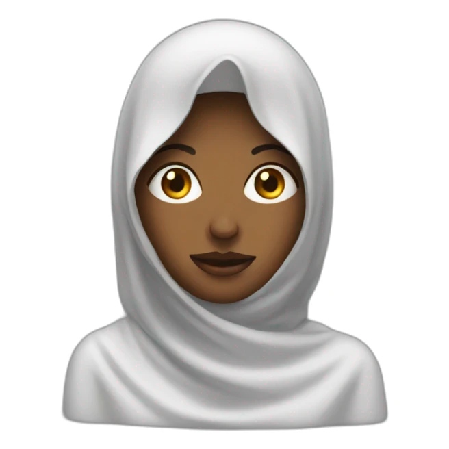 veiled woman who hesitates sticker