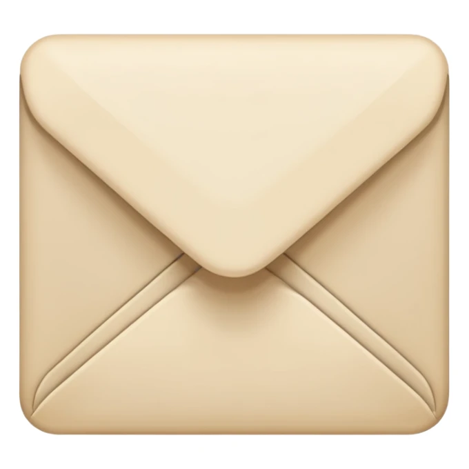 Letter color pale beige creamy sticker