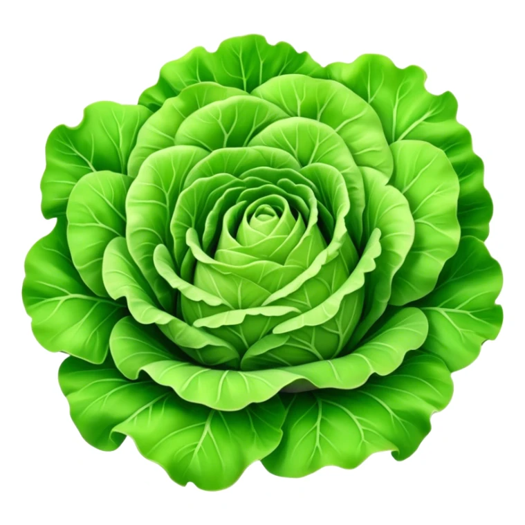 Cinematic crisp green lettuce, fresh and leafy, slightly curled edges, detailed textures, vibrant and refreshing, ultra-realistic and inviting. sticker