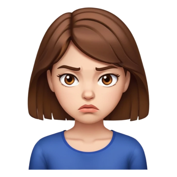 Fille énervé qui fait la tête  sticker