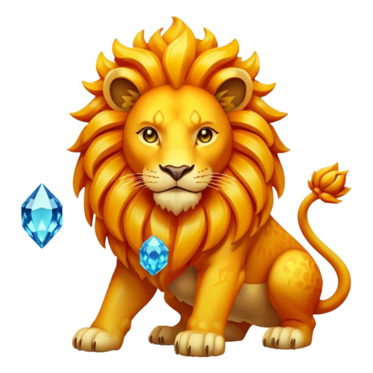 Pokemon legendary laranja and yellow crystal lion sticker