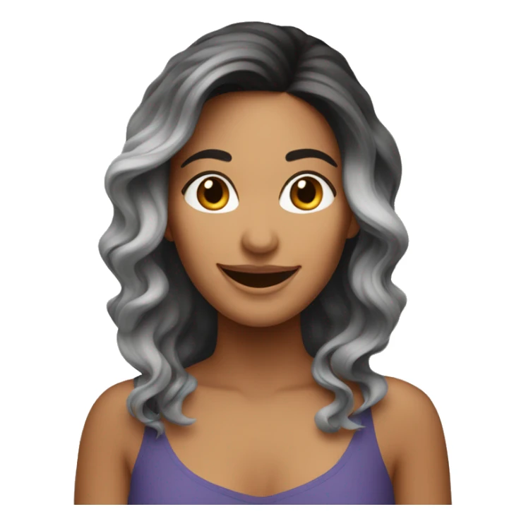 Happy Latina woman with ombré haie sticker