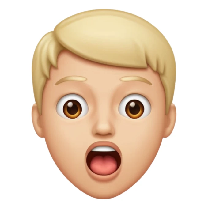 a person confused with mouth open sticker