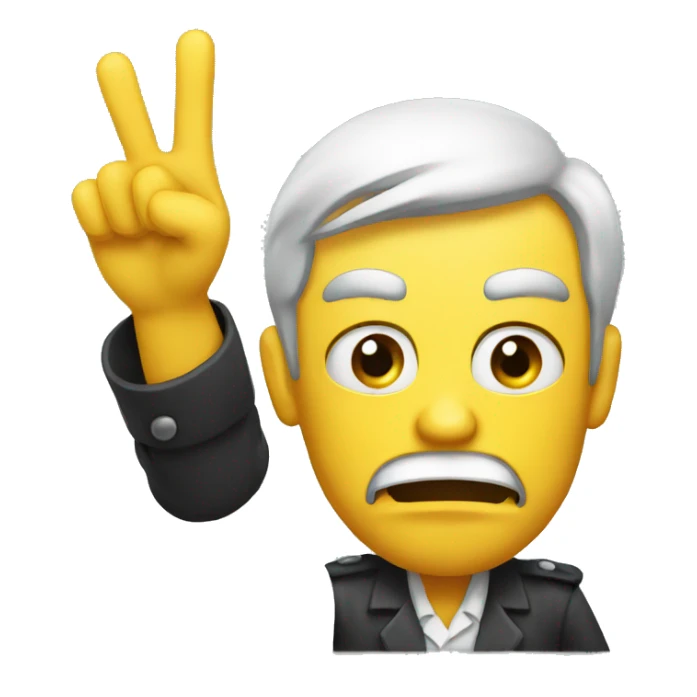 angry dealer saying no with finger sticker